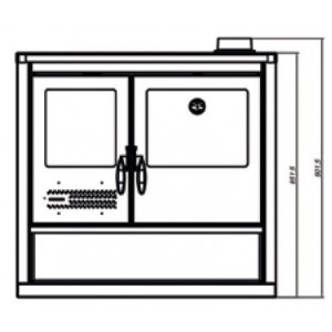 TIM SISTEM, sporák na TP NORTH 8,73 kW, pravý, inox